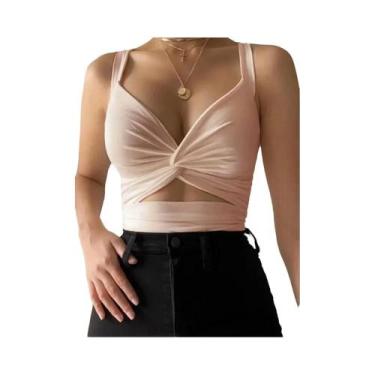 Imagem de Tops Cropped Sem Mangas Em Preto E Branco Para Mulheres, Sexy E Casuai