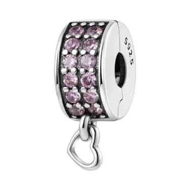 Imagem de Pulseira Feminina De Prata Esterlina 925 Com Pingente De Coração E Con