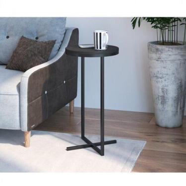 Imagem de Mesa Lateral Volpi Alta Artesano Preto - Artesano Móveis