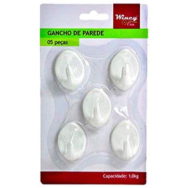 Imagem de Kit de Gancho Plástico, 4 cm x 3 cm, 5 peças, Rio de Ouro