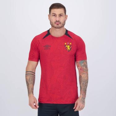 Imagem de Camisa Umbro Sport Recife Aquecimento 2024 Vermelha-Masculino