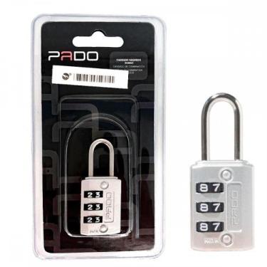 Imagem de Cadeado Para Mala Pado 3 Segredos Zamac 25Mm Prata - 52021864, Zamac é