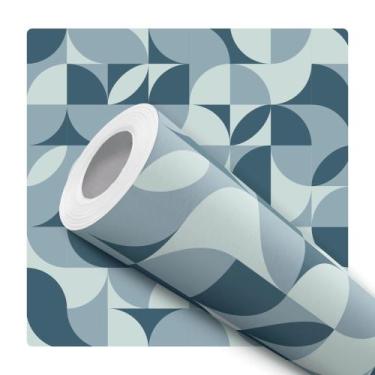 Imagem de Papel De Parede Adesivo Lavável Cozinha Formas Geométricas Abstratas A