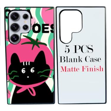 Imagem de JUSTRY Capa de telefone em branco de sublimação 5 peças para Samsung Galaxy S24 Ultra, capa 2D fácil de sublimar DIY capa de telefone de transferência de calor para impressão de borracha macia +