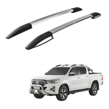 Imagem de Rack Teto Longarina Hilux 2016 2017 2018 Cd Alumínio Polido - Bepo