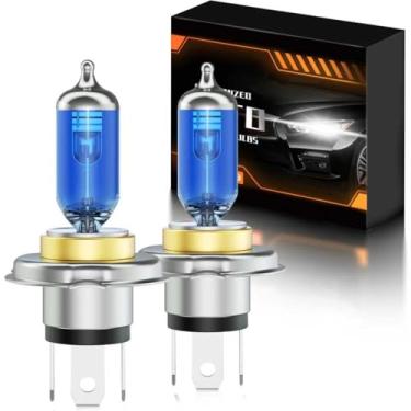 Imagem de XFLHEHD Lâmpadas de farol de halogêneo H4 5000K, Plug and Play direto, lâmpadas de halogêneo de farol alto e baixo de halogênio de substituição 12V-100W, pacote com 2