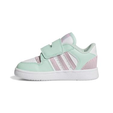 Imagem de adidas Tênis infantil Break Start Hook & Loop, Menta clara/rosa claro/preto, 6 Toddler