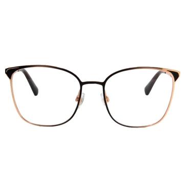 Imagem de Armação De Óculos Ana Hickmann Ah10019 04E - Preto/Dourado