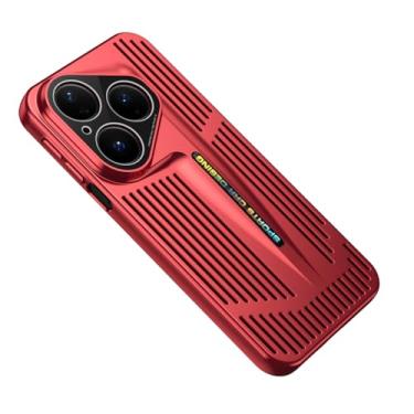Imagem de Blade Cooling Case for Huawei Pura 70 Phone Case, Heat Sink Phone Cover with Electroplating, Multi-Protection Radiator Design for Huawei Pura 70 Case Red