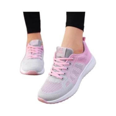 Imagem de Tênis Feminino Plano para Caminhada - Respirável e Confortável, 39, Ro