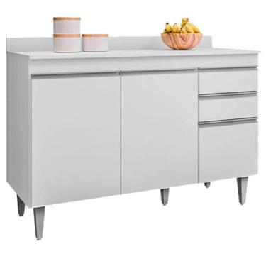 Imagem de Balcao Com Tampo 3 Portas 2 Gavetas 120 cm BP Melissa Eratto Moveis - 