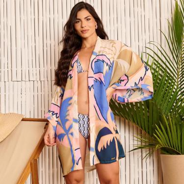 Imagem de Saída de Praia Kimono Estampa Donna Carioca-Feminino