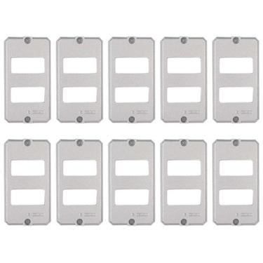 Imagem de 10 Placas De Alumínio Polido Para Condulete 3/4 Tramontina