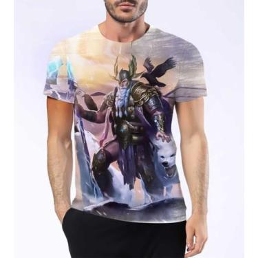 Imagem de Camisa Camiseta Odin Deus Nórdico Asgard Chefe Guerra Hd 9 - Estilo Kr