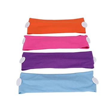 Imagem de Faixas de cabeça femininas, faixa de cabelo de corrida versátil absorvente de suor elegante para maquiagem para esportes (TZ77-2 pacotes de quatro peças)