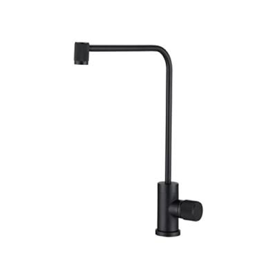 Imagem de Torneira de água potável direta torneira da pia da cozinha escova rotativa ouro torneira bebendo cromo preto, preto 2