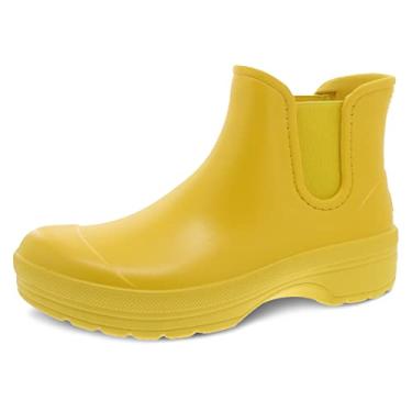 Imagem de Dansko Bota feminina Karmel confort vel, suporte de arco, bota imperme vel de puxar, Amarelo, 7.5-8