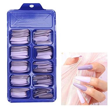 Imagem de Unhas Extra Matte Cor Sólida Cobertura Completa Unhas Falsas Curtas, Pontas De Unhas Artificiais Com Cola Dicas De Unhas Adesivos Para Decoração De Nail Art [13]