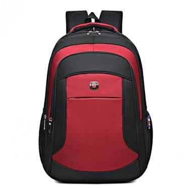 Imagem de Mochila Notebook Masculina Feminina Bolsa Executiva Escolar Mochila de Viagens de Grande Capacidade Vermelho