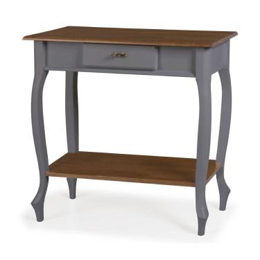 Imagem de Aparador para Sala Pés Luis XV com Gaveta e Prateleira 1010P Linz Móveis - Cinza/Imbuia 