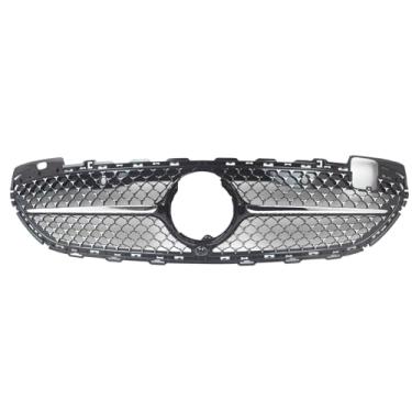 Imagem de FINMOKAL Grade frontal estilo cromado preto para Mercedes W206 C200 C300 2021-2022