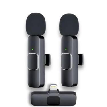 Imagem de Microfone de Lapela sem fio 2peças para iPhone iPad compativel iphone 1 transmissor suporta 2 microfones, redução de ruído, para gravação, entrevista, vloggers, YouTube, TikTok,Facebook LAGUS IMP.