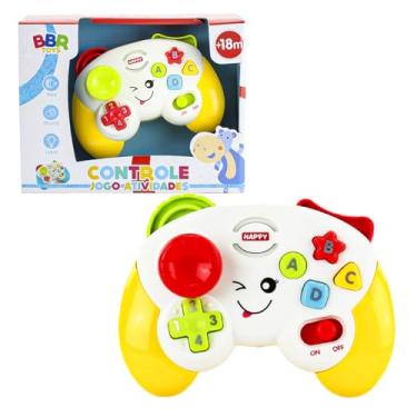 Imagem de Brinquedo Controle de Video Game Infantil Musical para Bebê com Som e Luz BBR Toys (Amarelo)