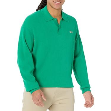 Imagem de Lacoste Suéter masculino de manga comprida Polo, CALATHEA, XX-Grande, Calathea, XXG