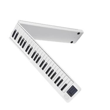 Imagem de teclado eletrônico para iniciantes Piano Portátil Dobrável Com 88 Teclas, Piano Digital Multifuncional, Teclado Eletrônico Para Piano, Instrumento De Estudante (Size : White)