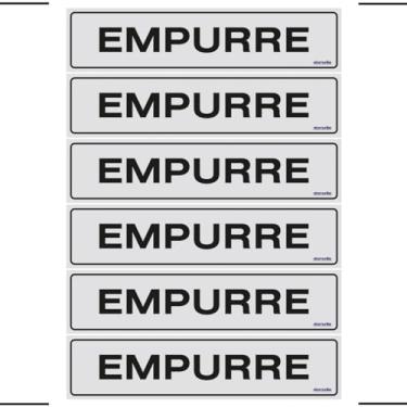 Imagem de Combo 6 Placas De Sinalização Empurre 30x7 Ekomunike - B-520 F9e