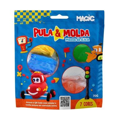 Imagem de Massa de Modelar EVA Magic Kids Carros 7 Cores