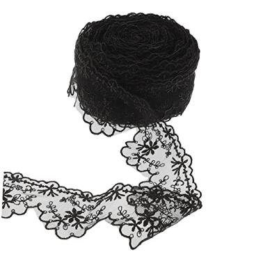 Imagem de EXCEART 1 Rolo renda decoração de guarnição de costura capacete floral saia vestido de noiva vestido de casamento tiara vestidos tecido de artesanato faça você mesmo delicado