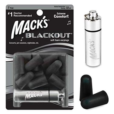 Imagem de Mack's Tampões de ouvido de espuma macia blackout, 7 pares com estojo de viagem – NRR mais alto de 32 dB, protetores de ouvido confortáveis para shows, Jam Sessions, boates, eventos altos e esportes de tiro