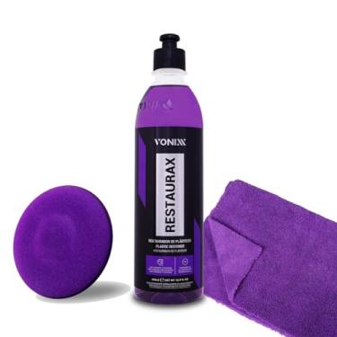 Imagem de Kit Restaurax 500ml Vonixx + Aplicador de Espuma + Pano de Microfibra Restauração de Plásticos
