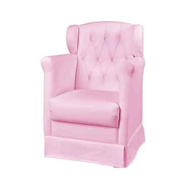 Imagem de Poltrona Cadeira De Amamentação Balanço Eliza Corano Rosa Speciale Home Rosa
