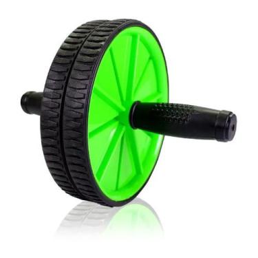 Imagem de Roda Abdominal Exercícios Fitness Ab Wheel + Tapete  Verde - Mbfit