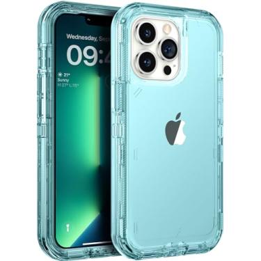 Imagem de ORIbox Capa azul para iPhone 13 Pro Max/12 Pro Max, [proteção contra quedas de grau militar de 3 metros], capa transparente resistente à prova de choque antiqueda para iPhone 13/12 Pro Max, 6,7