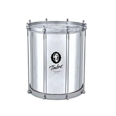 Imagem de Repinique Timbra 12X30 Cm Aluminio Polido C/Aro Cromado Pele Leitosa