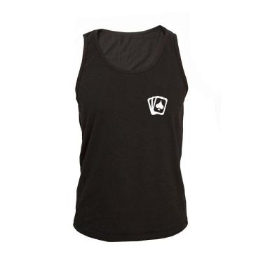 Imagem de Regata Masculina Algodão Cartas Baralho Estampada