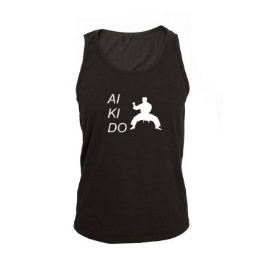 Imagem de Regata Masculina Algodão Aikido 4 Estampada Verão Moderna