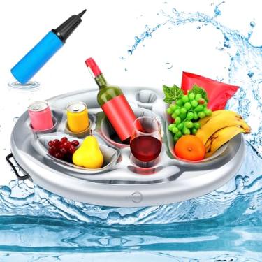 Imagem de ANAS Suporte de Bebida Inflável para Piscina - Acessório de Piscina - Suporte Flutuante para Bebidas 2