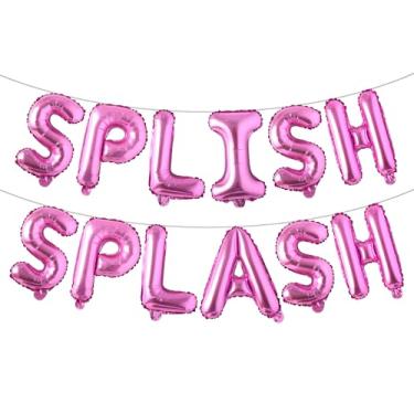 Imagem de Splish Splash Birthday Decoration Boy Splish Splash Birthday Bash Party Supplies Splish Splash Birthday Balloons Pool Birthday Party Decoration Balloons (SPLISH SPLASH Rose Red)