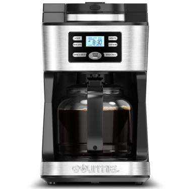 Imagem de Gourmia Máquina de café programável GCM3180 para moer e preparar 12 xícaras com indicador ajustável de 4 horas para manter quente e frescor