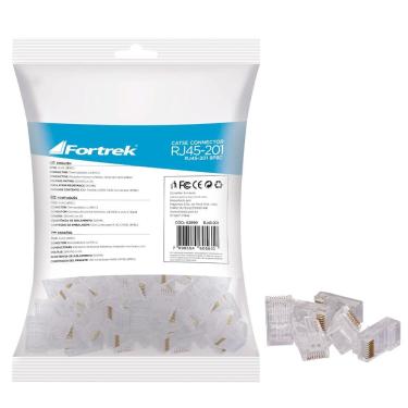 Imagem de Conector Macho CAT5E RJ45-201 FORTREK
