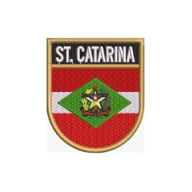 Imagem de BE0168E-001 Bandeira Santa Catarina Patch Bordado 6,8×8,0cm (D) Matriz Para Bordar)