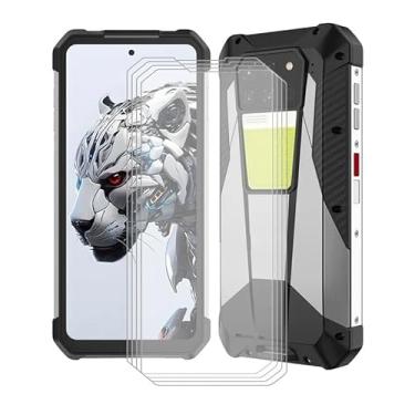 Imagem de HGJTFANY [Pacote com 4] para Unihertz 8849 Tank 3 Pro Protetor de tela temperado Galss, altamente transparente [dureza 9H] [livre de bolhas] Película protetora de vidro temperado para Unihertz 8849