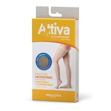 Imagem de Meia 7/8 Attiva- Ponteira Aberta Feminina Natural - Tamanho G