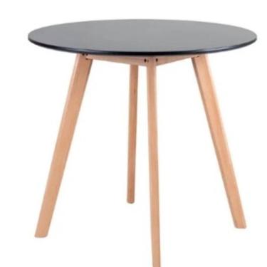 Imagem de Mesa De Jantar Redonda Leda 90 Cm Preta