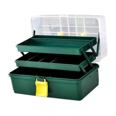 Imagem de Generic Caixa de armazenamento organizador lidar com caso de armazenamento 3 camada dobrável caixa de primeiros socorros caixa de armazenamento portátil para