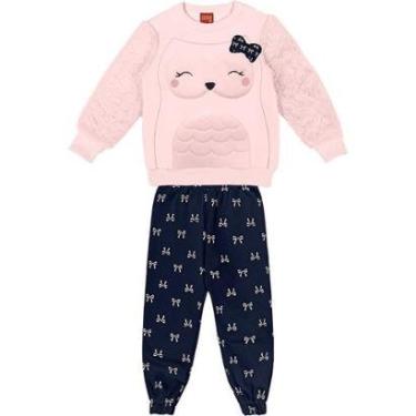 Imagem de Conjunto Infantil Menina Casaco Pêlo e Calça Moletom Kyly-Feminino